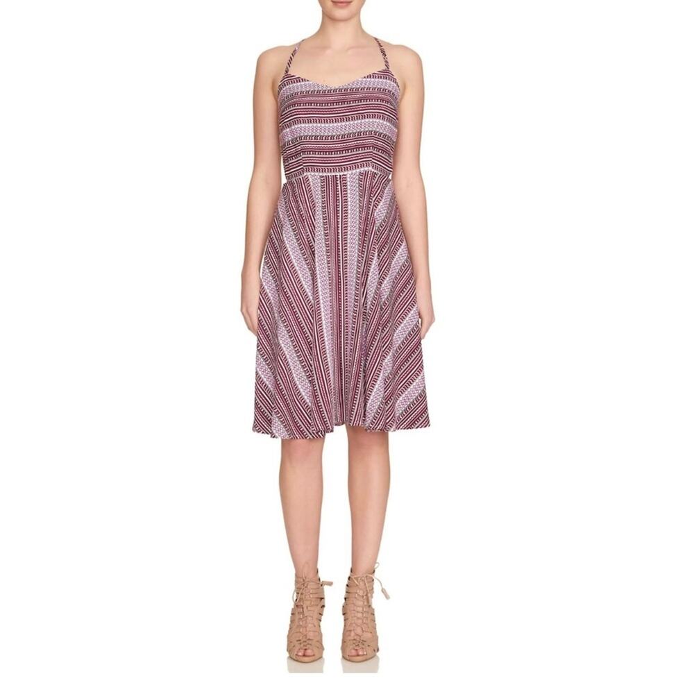1. State Dress Pink Black Sleeveless Side Cutout Knee Length Fit Flare Dress XS - Picture 12 of 12